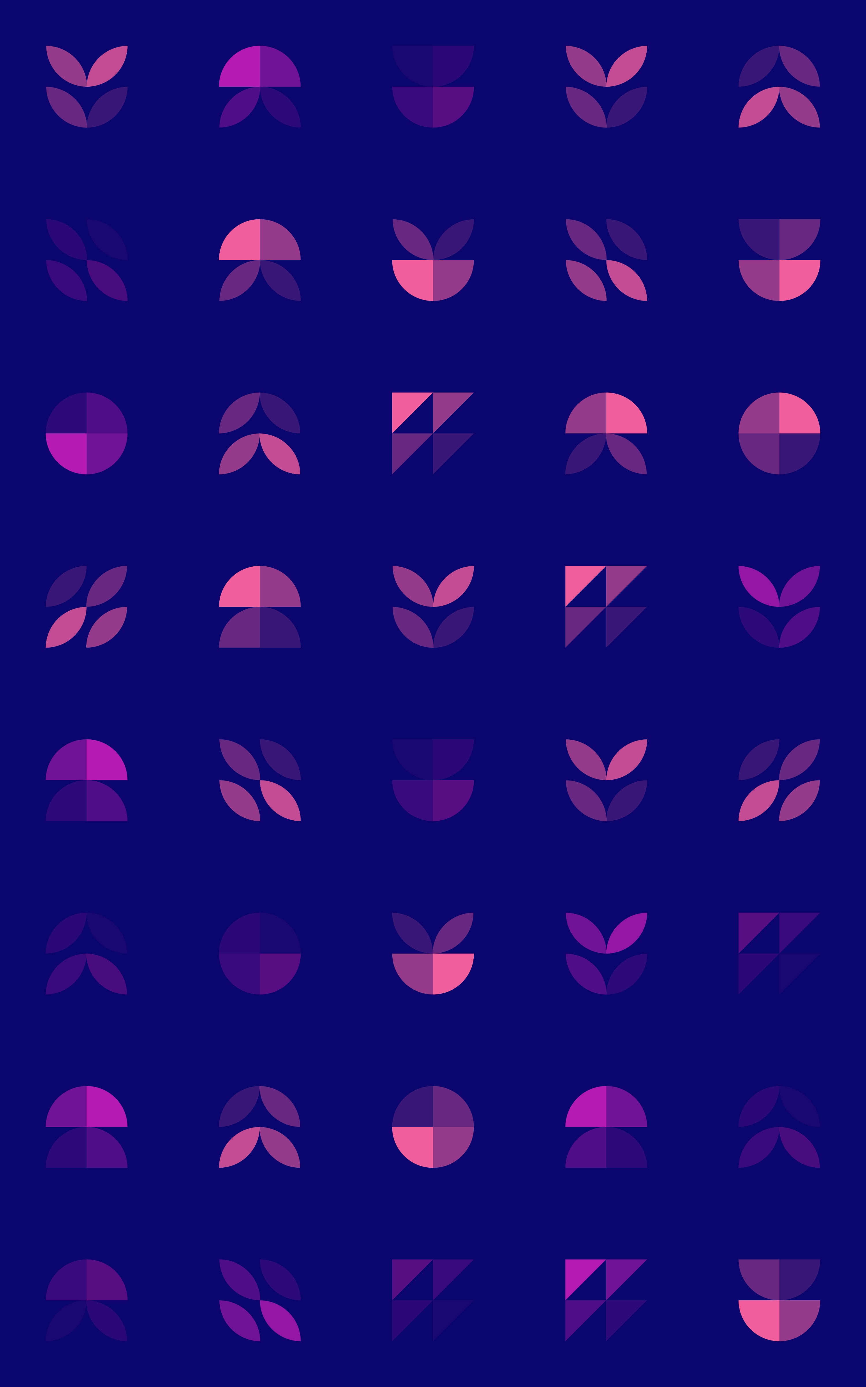 Lila mönster med rosa ikoner